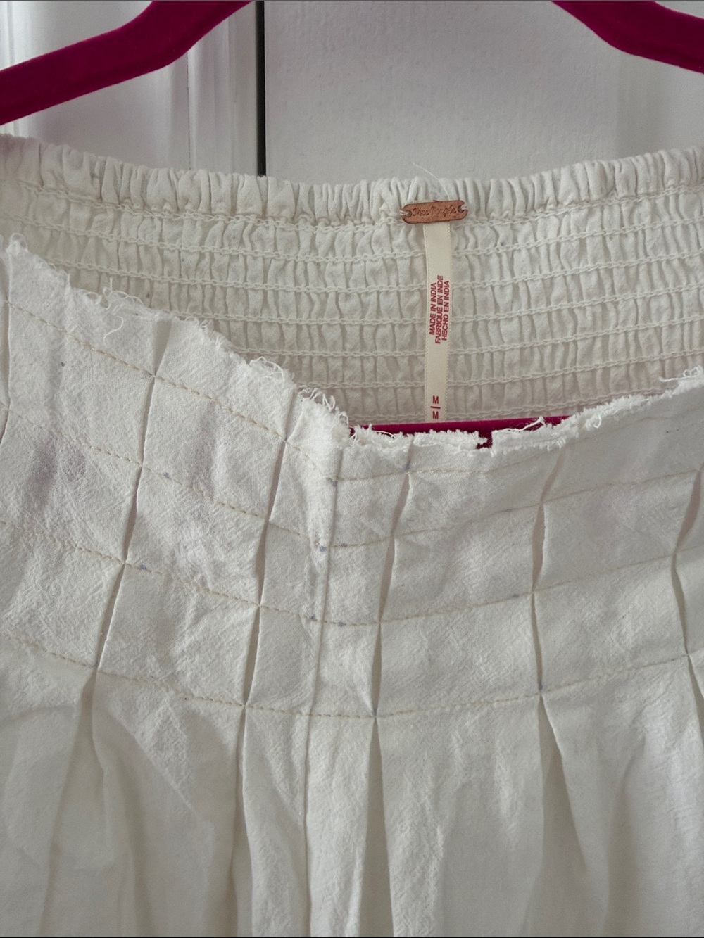 Free People White Two-Piece Skirt and Crop Top Set - Picture 6 of 7